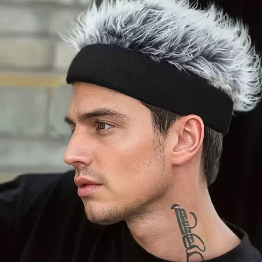 Funny Wig Beanie Hat with Fake Hair – Hip Hop Party Cap