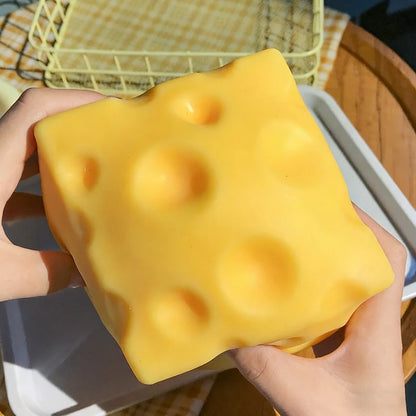 Squishy Cheese Block Squeeze Toy – Slow Rise Stress Relief Fidget