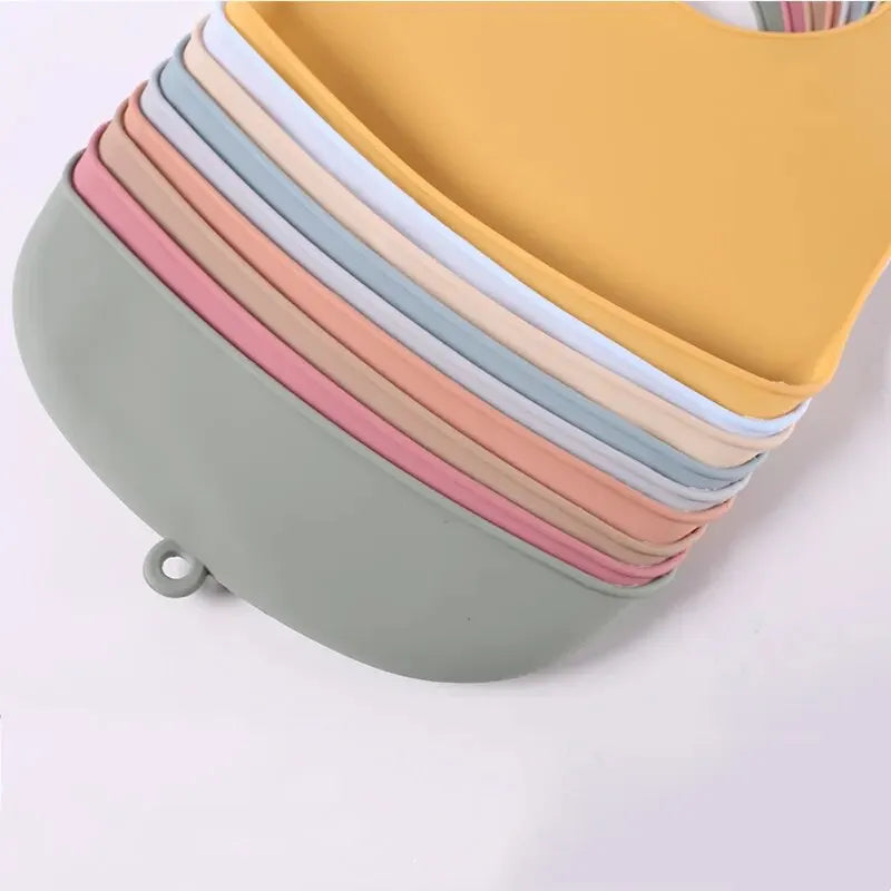 Silicone Baby Feeding Bib with Food Catcher Pocket