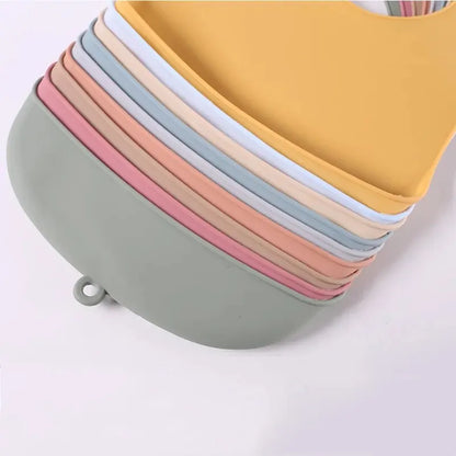 Silicone Baby Feeding Bib with Food Catcher Pocket