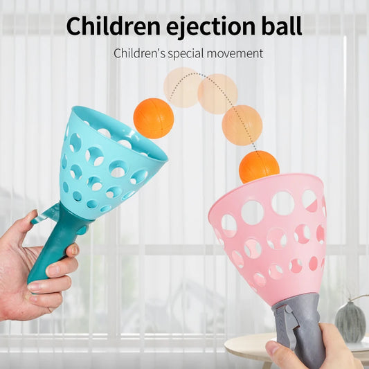 Kids Catch & Throw Ball Launcher Toy Set – 2-Player Fun