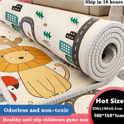Baby Play Mat Double Sided – Non-Toxic EPE Foam Crawling Mat for Infants & Toddlers