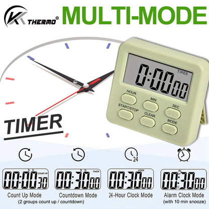 Kitchen Timer & Alarm Clock – Multifunctional Cooking Timer