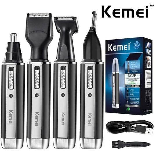 Kemei 4-in-1 Rechargeable Grooming Trimmer for Men