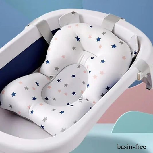 Baby Bath Seat Pad – Foldable Newborn Shower Cushion Support Mat