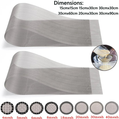 304 Stainless Steel Wire Mesh Filter Screen – 4 to 500 Mesh