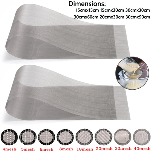 304 Stainless Steel Wire Mesh Filter Screen – 4 to 500 Mesh