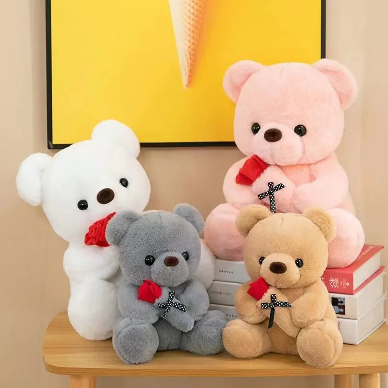 Rose Bear Plush Toy – Romantic Stuffed Animal Gift