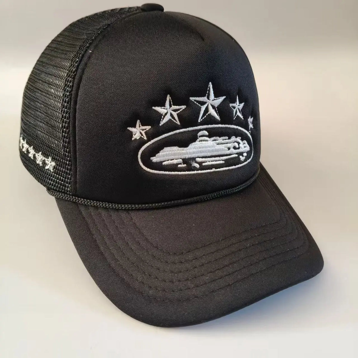 Star Embroidered Foam Trucker Baseball Cap – Adjustable Unisex Hat