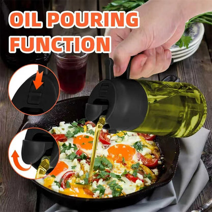 2-in-1 Olive Oil Sprayer & Dispenser Bottle 470ml