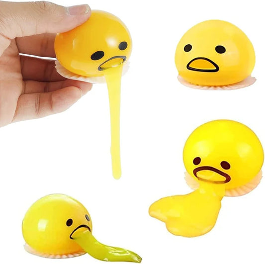 Puking Egg Yolk Stress Ball – Funny Squishy Squeeze Toy for Stress Relief