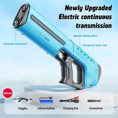 Electric Water Gun Toy for Kids – Automatic Squirt Pistol for Summer Pool Play
