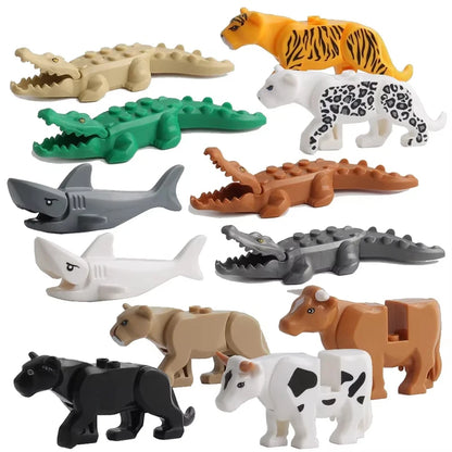 Animal Building Block Mini Figures – MOC Zoo & Farm Creatures Set for Kids