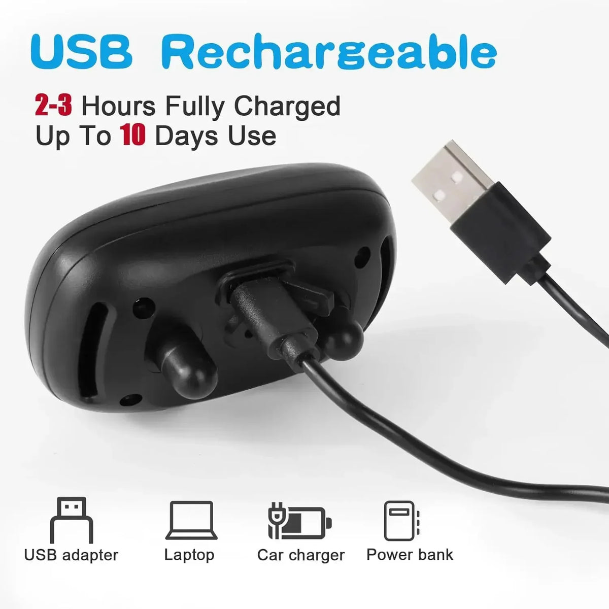 Ultrasonic Anti-Bark Dog Collar – USB Rechargeable Training Device