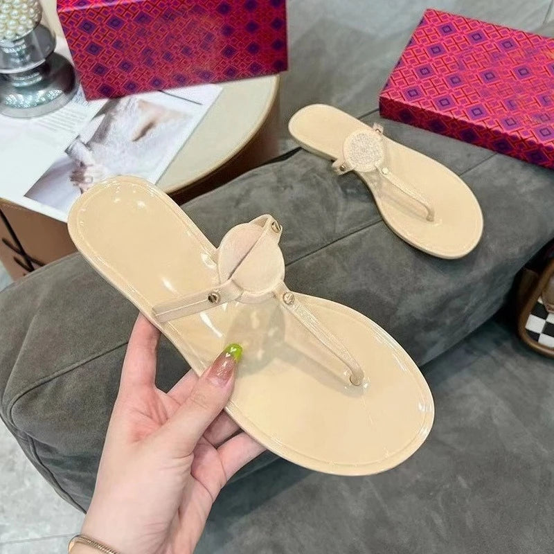 Women's Clear Jelly Flip Flops – Transparent Beach Sandals