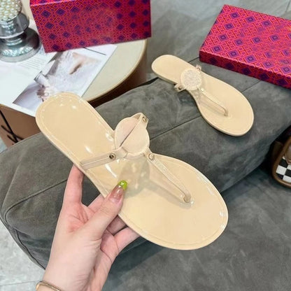 Women's Clear Jelly Flip Flops – Transparent Beach Sandals