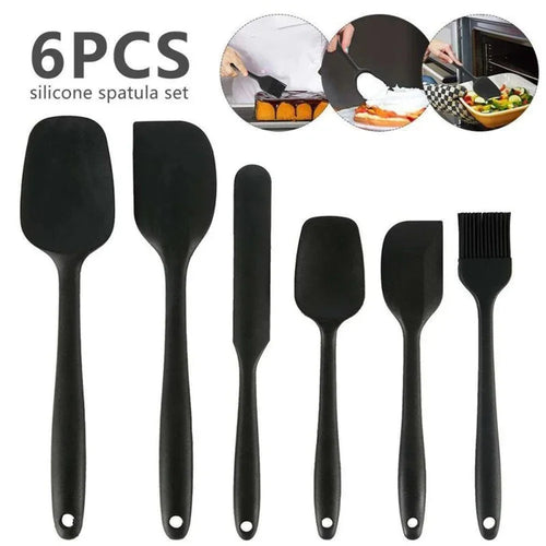 Silicone Spatula Set of 6 – Food Grade, Heat Resistant, Non-Stick