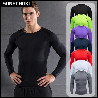 Men's Compression Long Sleeve Shirt – Quick-Dry Gym Top