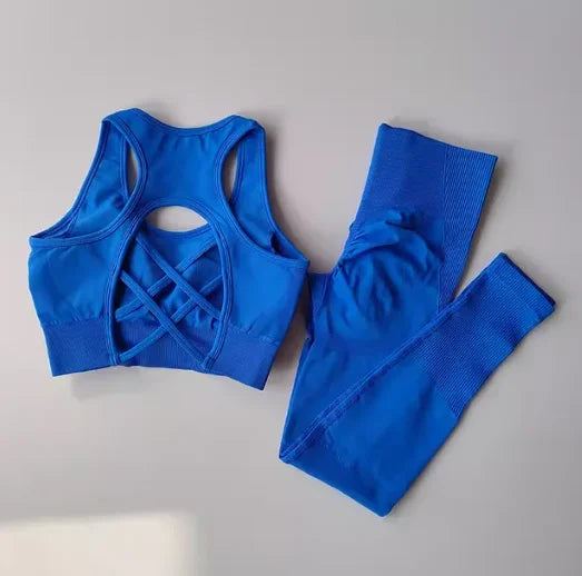 Women's 2-Piece Sports Bra & Leggings Yoga Fitness Set