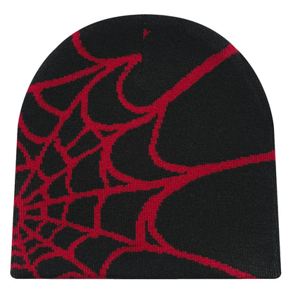 Y2K Spider Web Knit Beanie – Unisex Outdoor Sports Hat