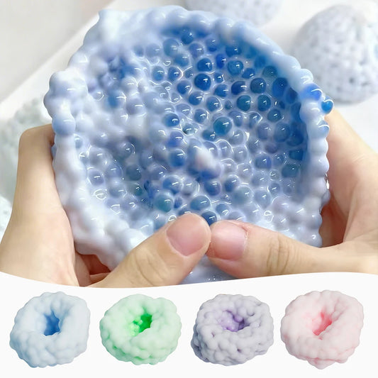 Crunchy Stress Ball Squishy Fidget Toy – Sand-Filled Squeeze Ball