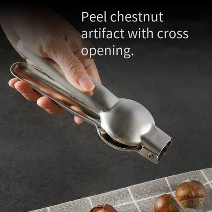 Stainless Steel Chestnut Opener & Peeler with Cross Knife
