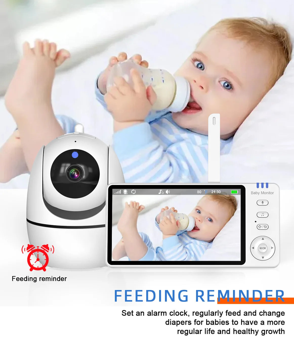 5-Inch Video Baby Monitor with Night Vision & Two-Way Audio