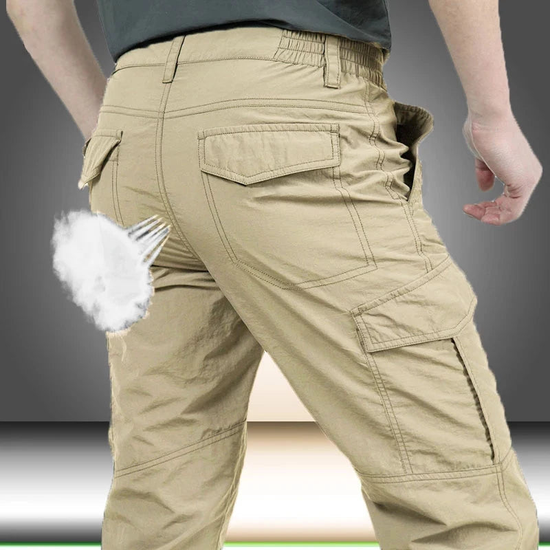 Men's Tactical Cargo Pants – Waterproof, Breathable, Multi-Pocket Outdoor Trousers