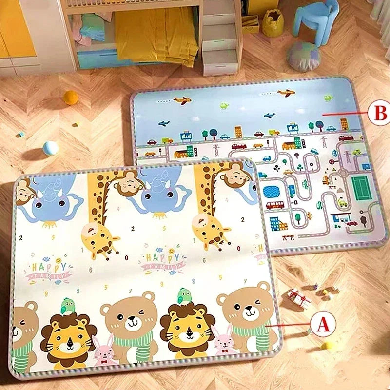 Baby Play Mat Double Sided – Non-Toxic EPE Foam Crawling Mat for Infants & Toddlers