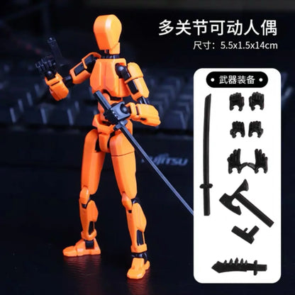 3D Printed Multi-Jointed Robot Action Figure – Full Articulation with Accessories