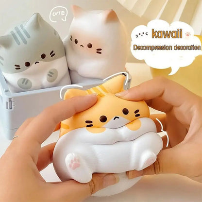 Cat Squishy Stress Relief Toy – Slow Rising PU Squeeze Ball