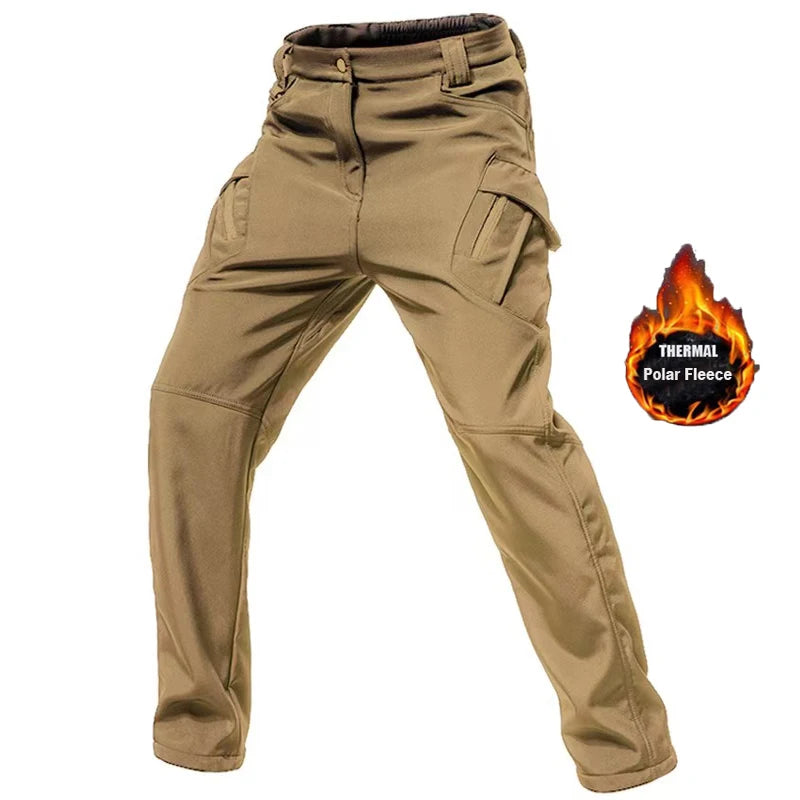 Men's Tactical Cargo Softshell Hiking Pants