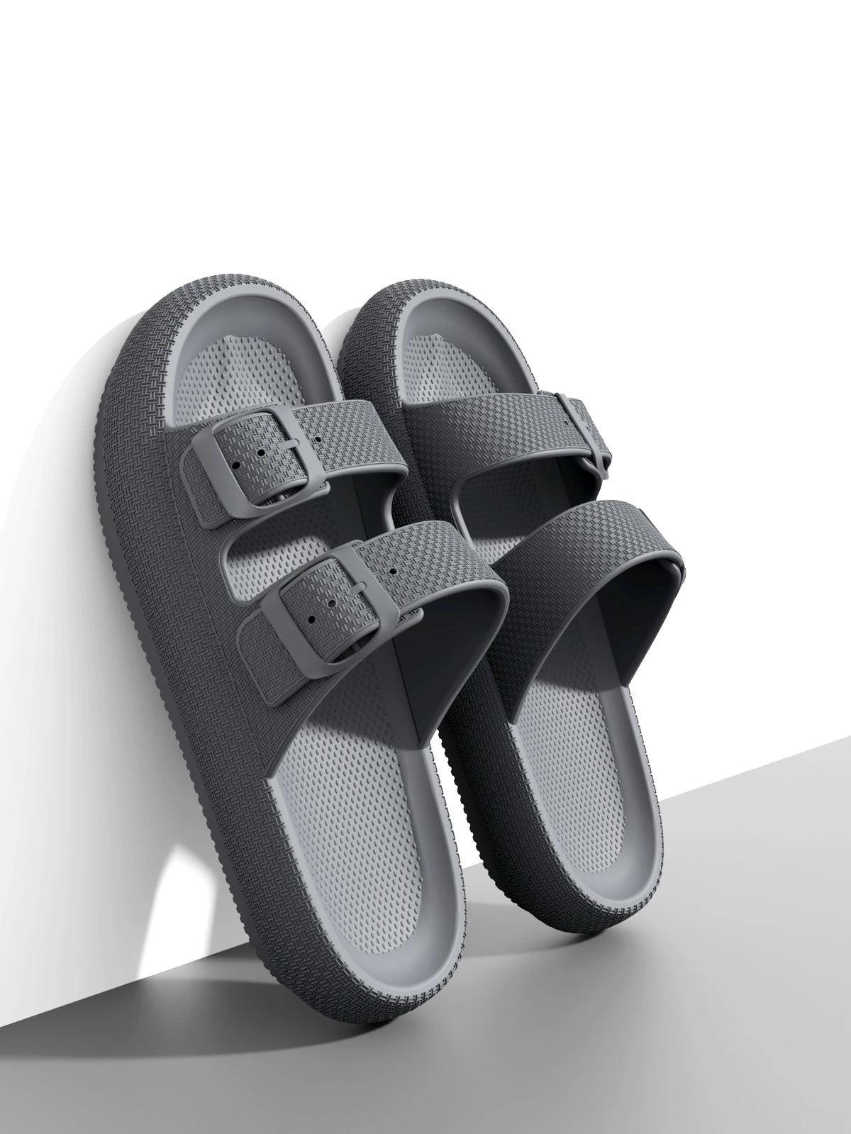 Men's Thick Sole Double Strap Sandals – Non-Slip Outdoor & Shower