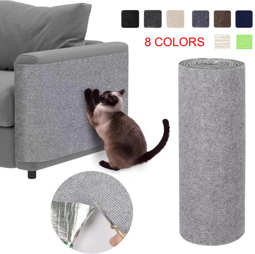 Cat Scratching Mat – Self-Adhesive Trimmable Carpet Furniture Protector
