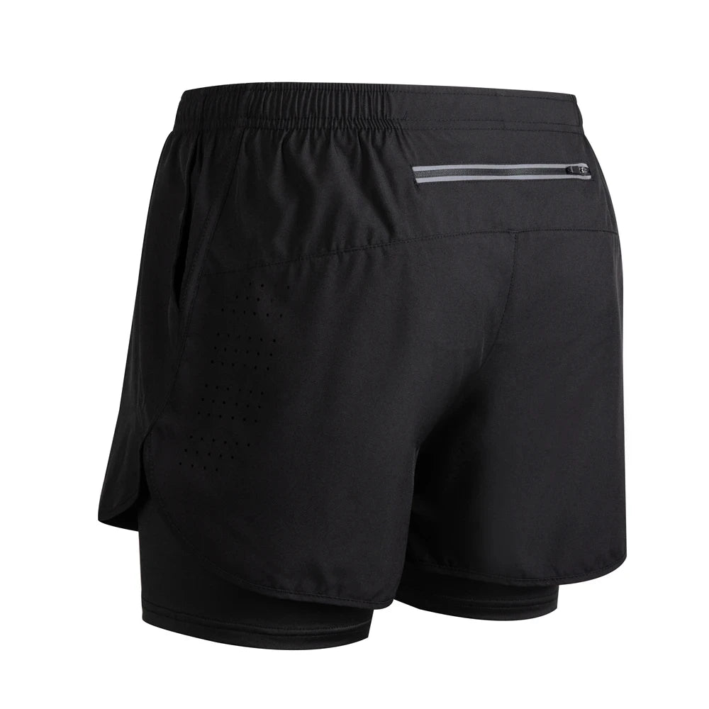 Men's Reflective Running Shorts – Double-Layer Quick-Dry Training Shorts