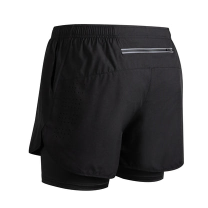 Men's Reflective Running Shorts – Double-Layer Quick-Dry Training Shorts