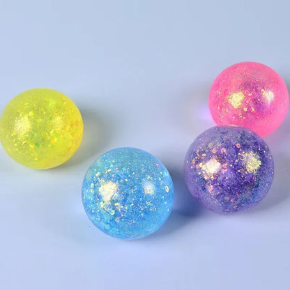 Squishy Aurora Duck Stress Relief Toy – Glitter Squeeze Fidget