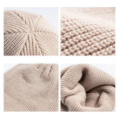 Winter Knit Beanie Hat – Thermal Skull Cap for Men & Women