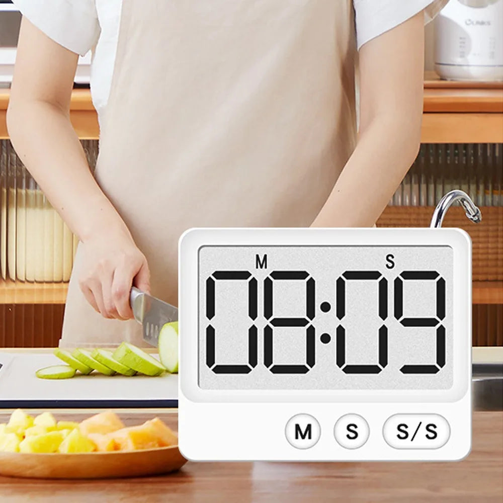 Digital Kitchen Timer with Large LCD Display & Magnetic Back