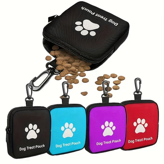 Dog Treat Pouch with Zipper & Carabiner Clip