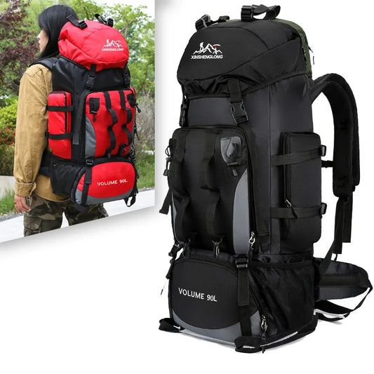 90L Hiking Backpack – Waterproof Large Capacity Camping Rucksack