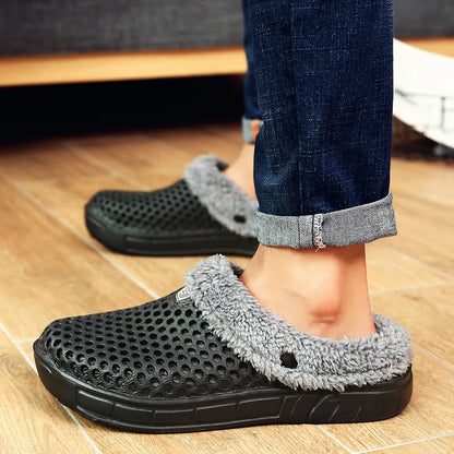 Fleece-Lined Clogs – Warm Unisex Winter Slip-On Shoes