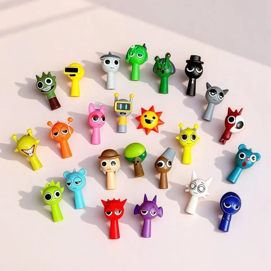Sprunki Action Figures – Set of 24 Mini Character Figurines