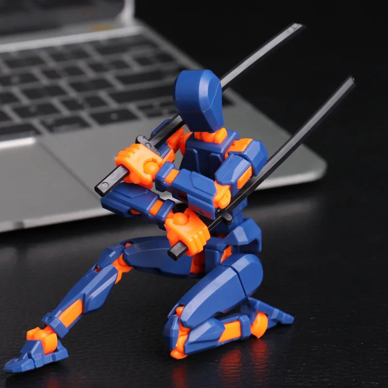 3D Printed Multi-Jointed Robot Action Figure – Full Articulation with Accessories