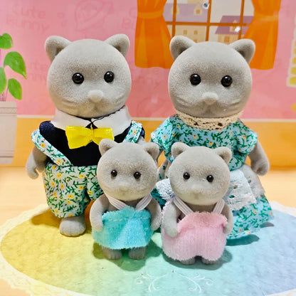 Animal Family Dollhouse Figures – Simulation Forest Animal Toy Set