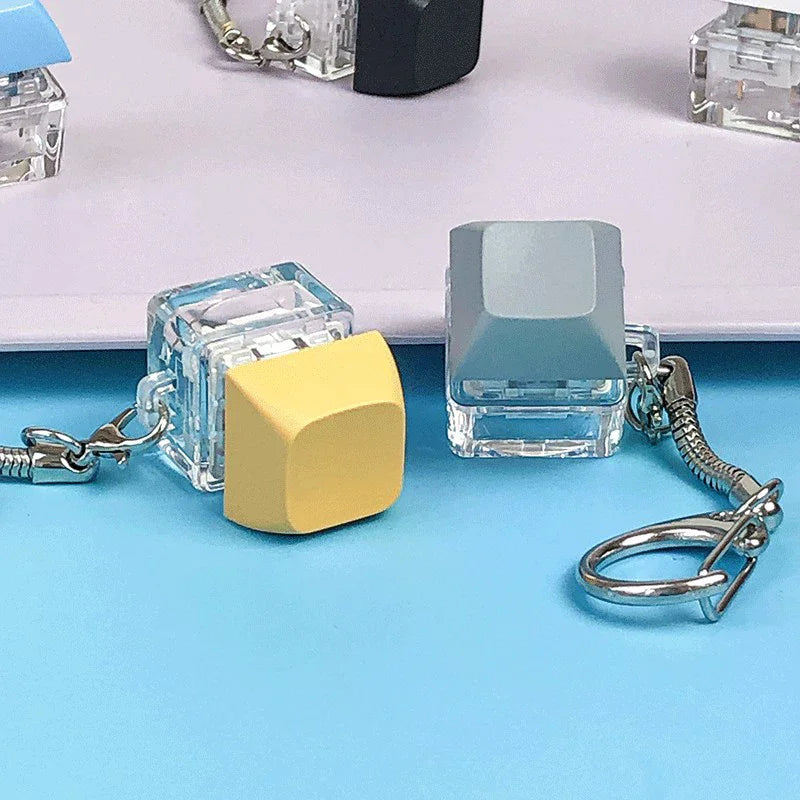 Mechanical Keyboard Keycap Keychain – Fidget Stress Relief Toy