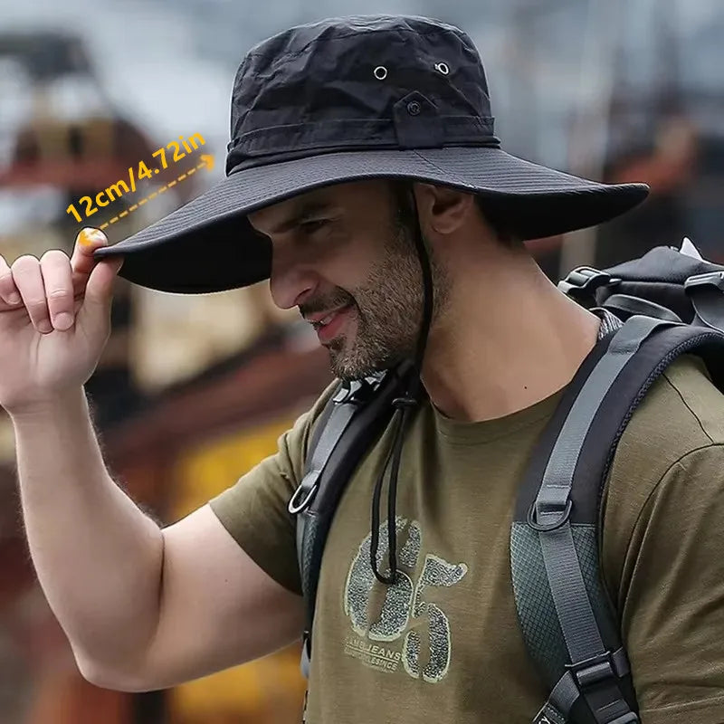 UV Protection Wide Brim Sun Hat for Men