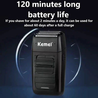 Kemei KM-1102 Electric Shaver Twin Blade Reciprocating Cordless Beard Razor