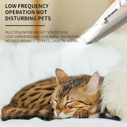 Pet Electric Grooming Trimmer – Quiet, Waterproof & LED Light