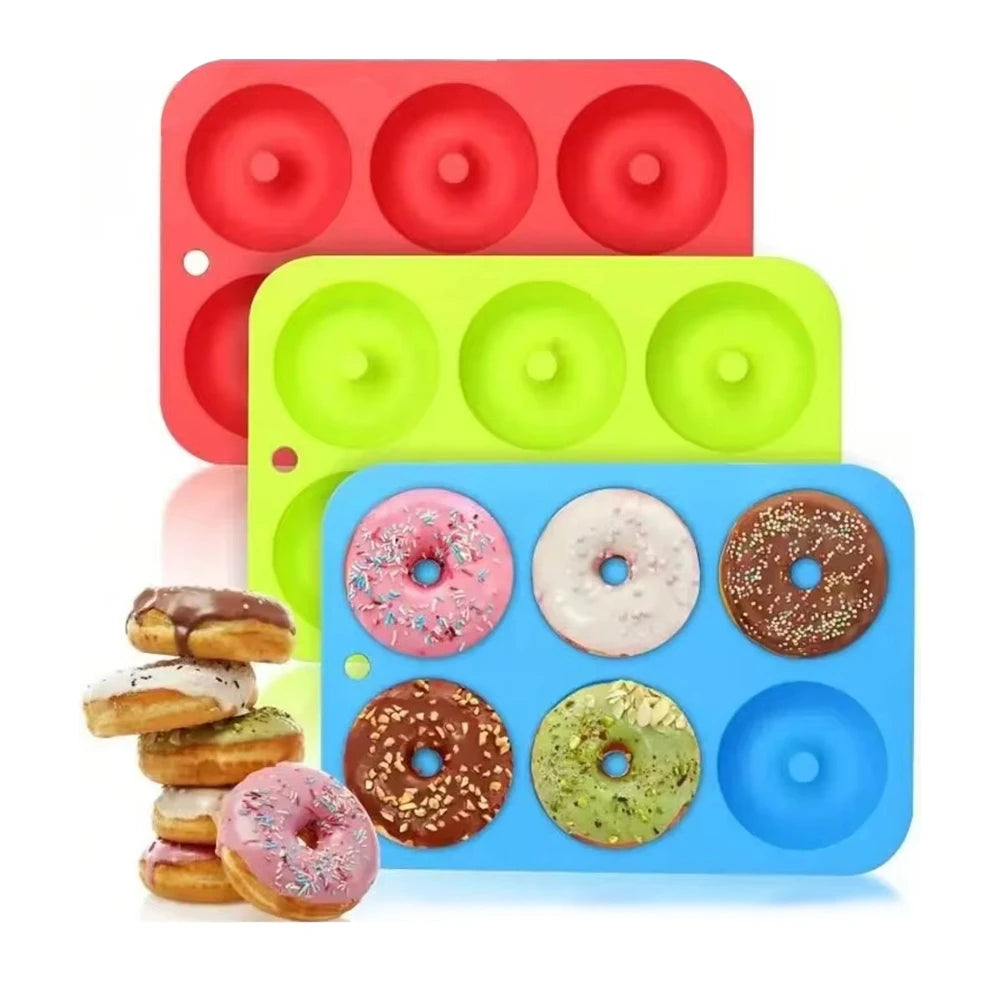 Silicone Donut Mold 6-Cavity – Non-Stick Doughnut Baking Pan